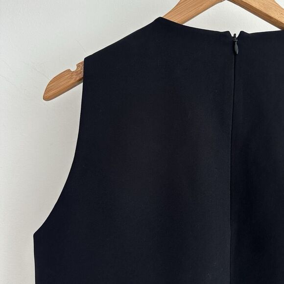 Victoria Beckham Dress 10 US Black Fit Flare Minimal Elegant Quiet Luxury Modest - Picture 11 of 14
